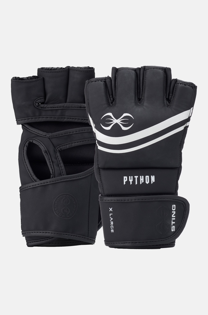 Python MMA Fight Gloves Black/White