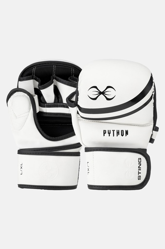 Python MMA Sparring Gloves White/Black